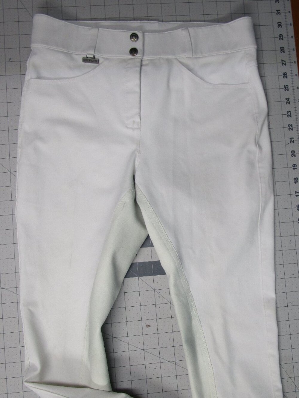 Women's Dublin White Full Seat Breeches, size 30